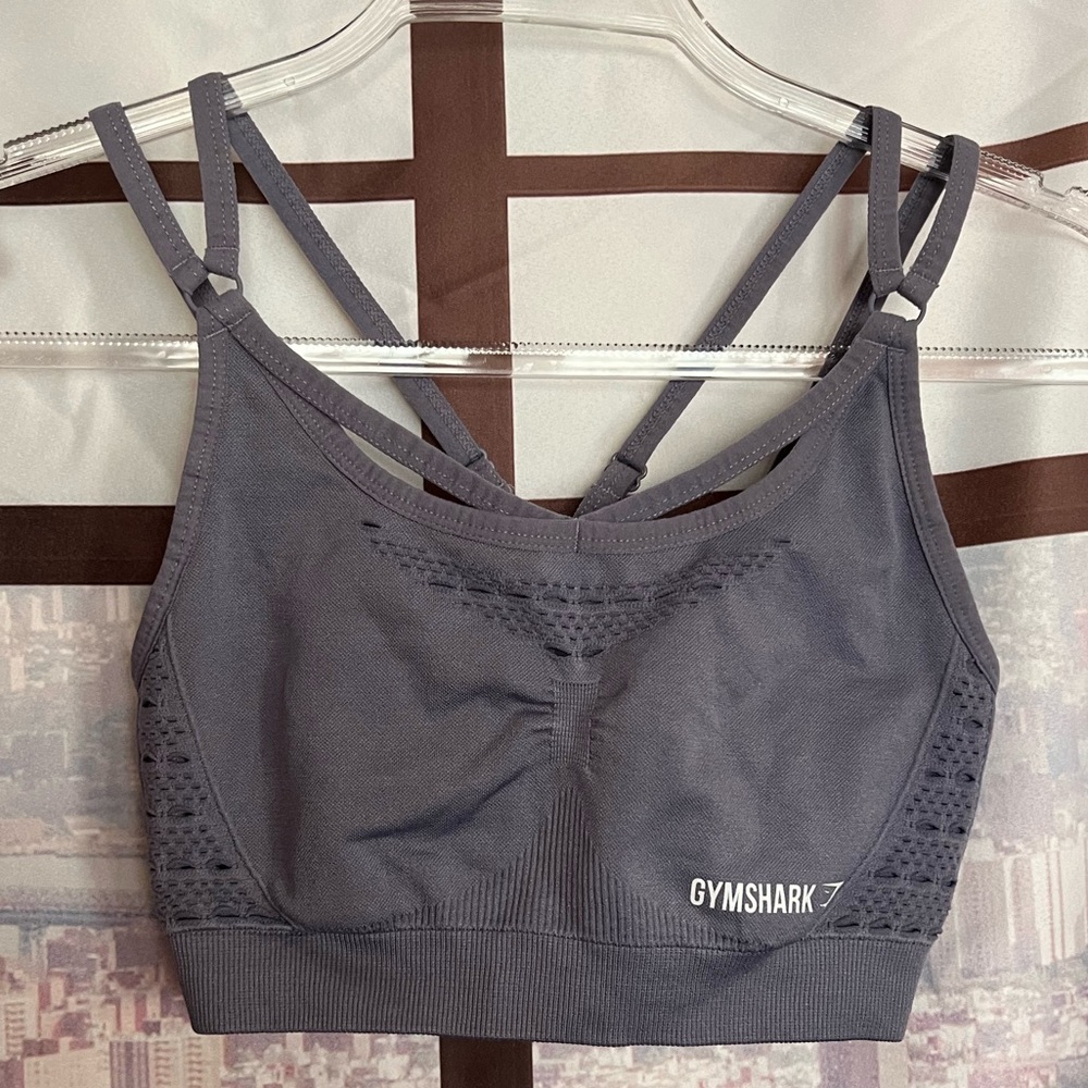 Gymshark Seamless Collection Lavender/Grayish Sports Bra Size Small